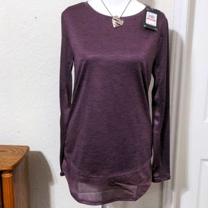 Under Armour Women's Loose Purple and Black Long Sleeve Top. Size XS NWT